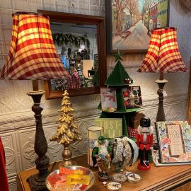 CK plaid lamps
